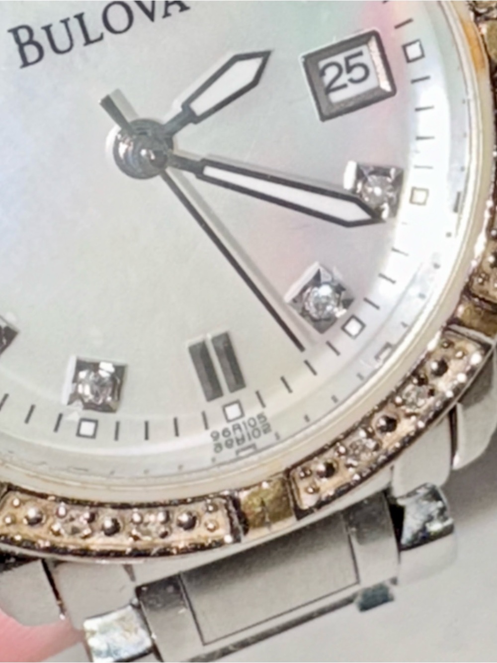 Vintage Bulova Women’s Diamond Two-Tone Silver and Gold 96R105 Bracelet Watches - Picture 10 of 15